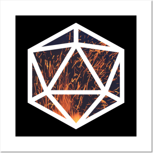 D20 Decal Badge - Dragon's Heart Posters and Art